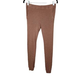 Monrow Brown Ribbed Knit Joggers NWT Size Small Monrow Jogging Pants